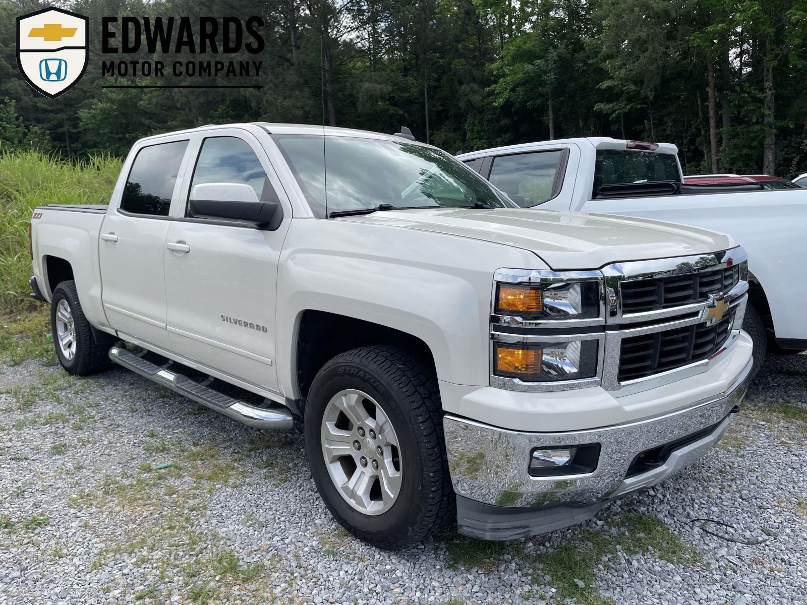 White Diamond Tricoat 2015 Chevrolet Silverado 1500 LT Crew Cab 4WD Pickup Truck Four-Wheel Drive 6-Speed Automatic