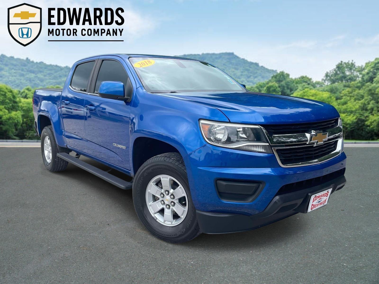 Kinetic Blue Metallic 2018 Chevrolet Colorado Work Truck Crew Cab RWD Pickup Truck 4X2 8-Speed Automatic