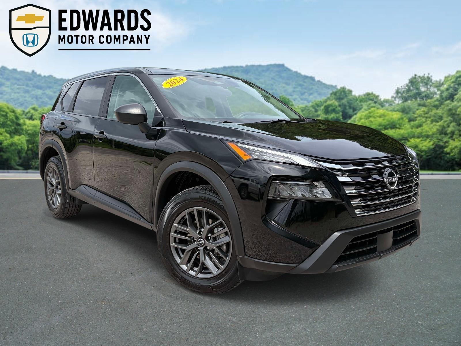 Super Black 2024 Nissan Rogue S FWD SUV / Crossover Front-Wheel Drive Continuously Variable Transmission