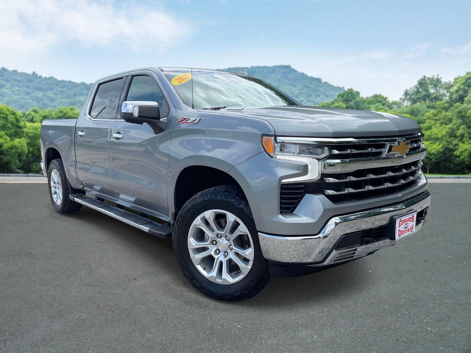 Sterling Gray Metallic 2023 Chevrolet Silverado 1500 LTZ Crew Cab 4WD Pickup Truck Four-Wheel Drive Automatic
