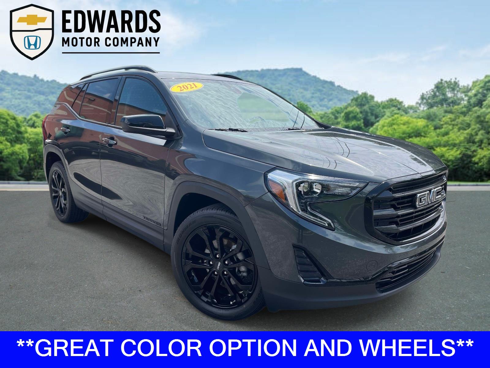 Graphite Gray Metallic 2021 GMC Terrain SUV / Crossover Front-Wheel Drive 9-Speed Automatic Overdrive
