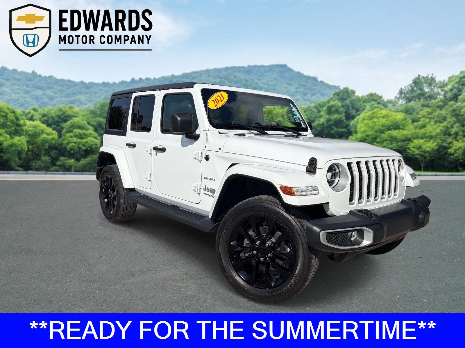 Bright White Clearcoat 2021 Jeep Wrangler 4xe SUV / Crossover Four-Wheel Drive 8-Speed Automatic
