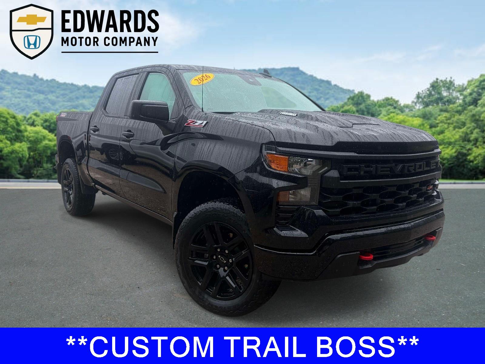 Black 2026 Chevrolet Silverado 1500 Pickup Truck Four-Wheel Drive 8-Speed Automatic