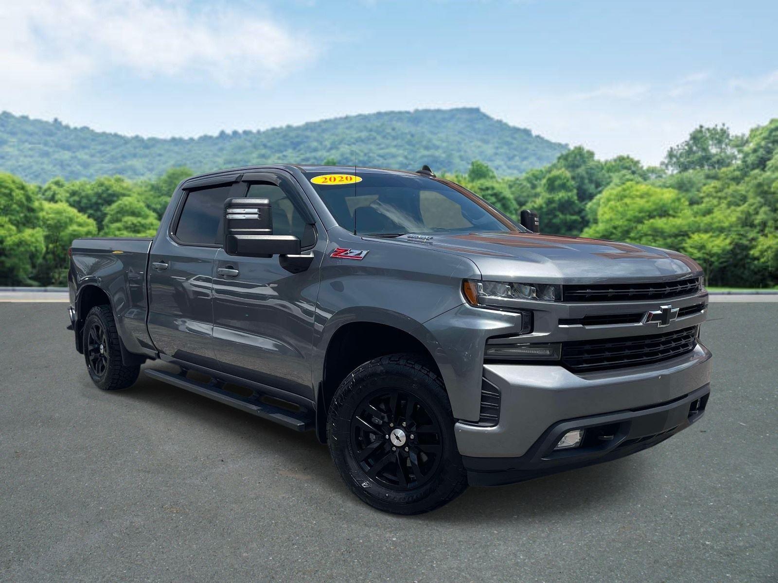 Gray (Satin Steel Metallic) 2020 Chevrolet Silverado 1500 Pickup Truck Four-Wheel Drive 8-Speed Automatic