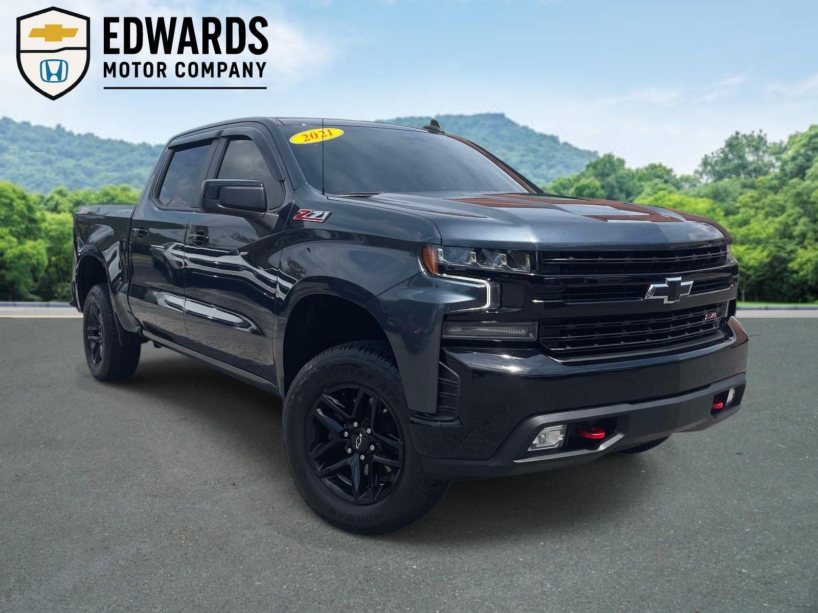 Shadow Gray Metallic 2021 Chevrolet Silverado 1500 Pickup Truck Four-Wheel Drive Automatic