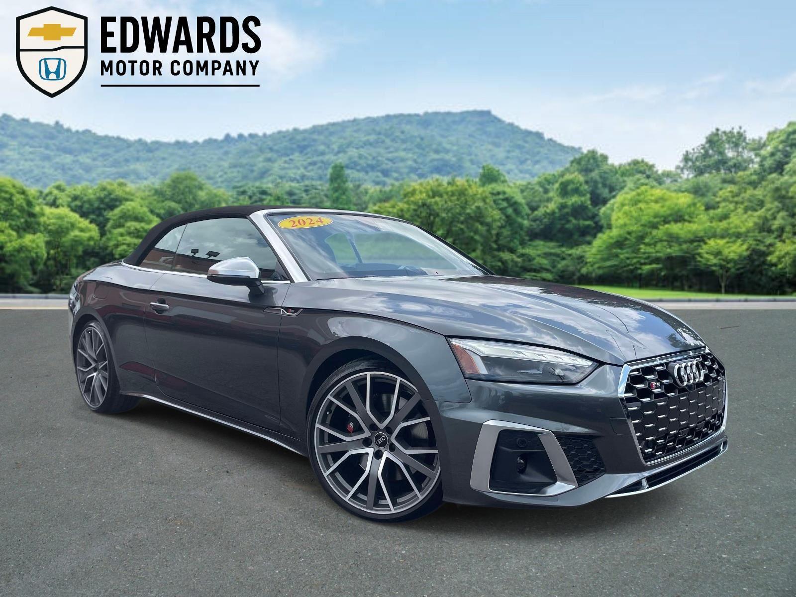 Daytona Gray Pearl Effect/Black Roof 2024 Audi S5 Convertible All-Wheel Drive Automatic
