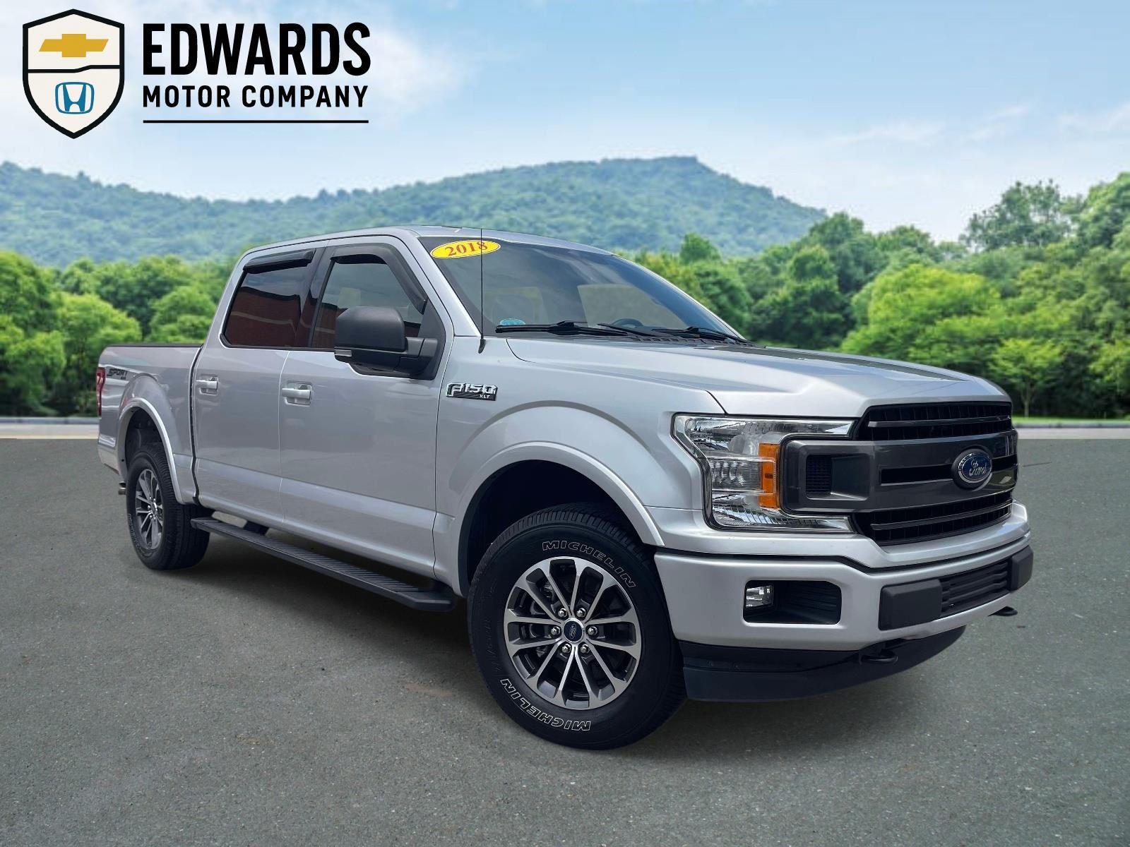 Ingot Silver Metallic 2018 Ford F-150 Pickup Truck Four-Wheel Drive 6-Speed Automatic
