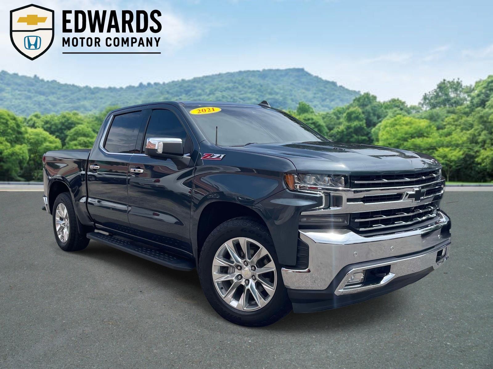 Shadow Gray Metallic 2021 Chevrolet Silverado 1500 Pickup Truck Four-Wheel Drive Automatic