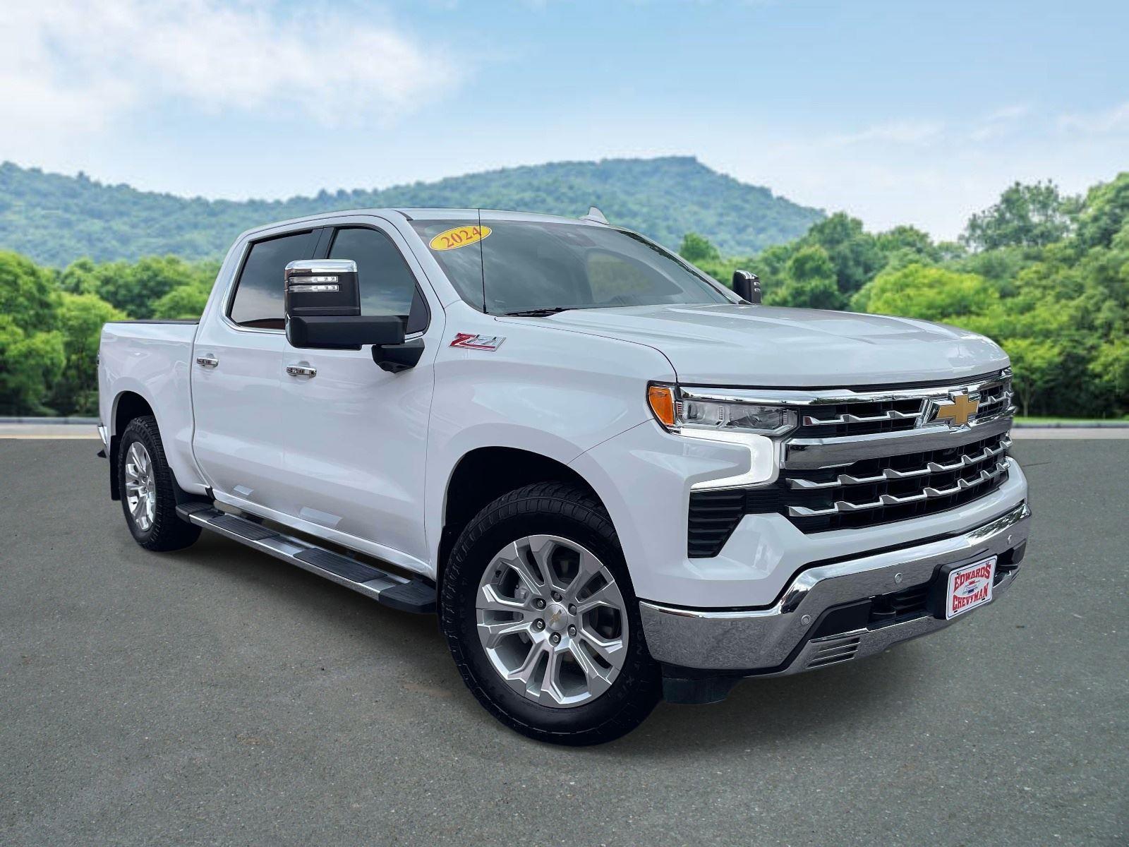 Summit White 2024 Chevrolet Silverado 1500 Pickup Truck Four-Wheel Drive Automatic