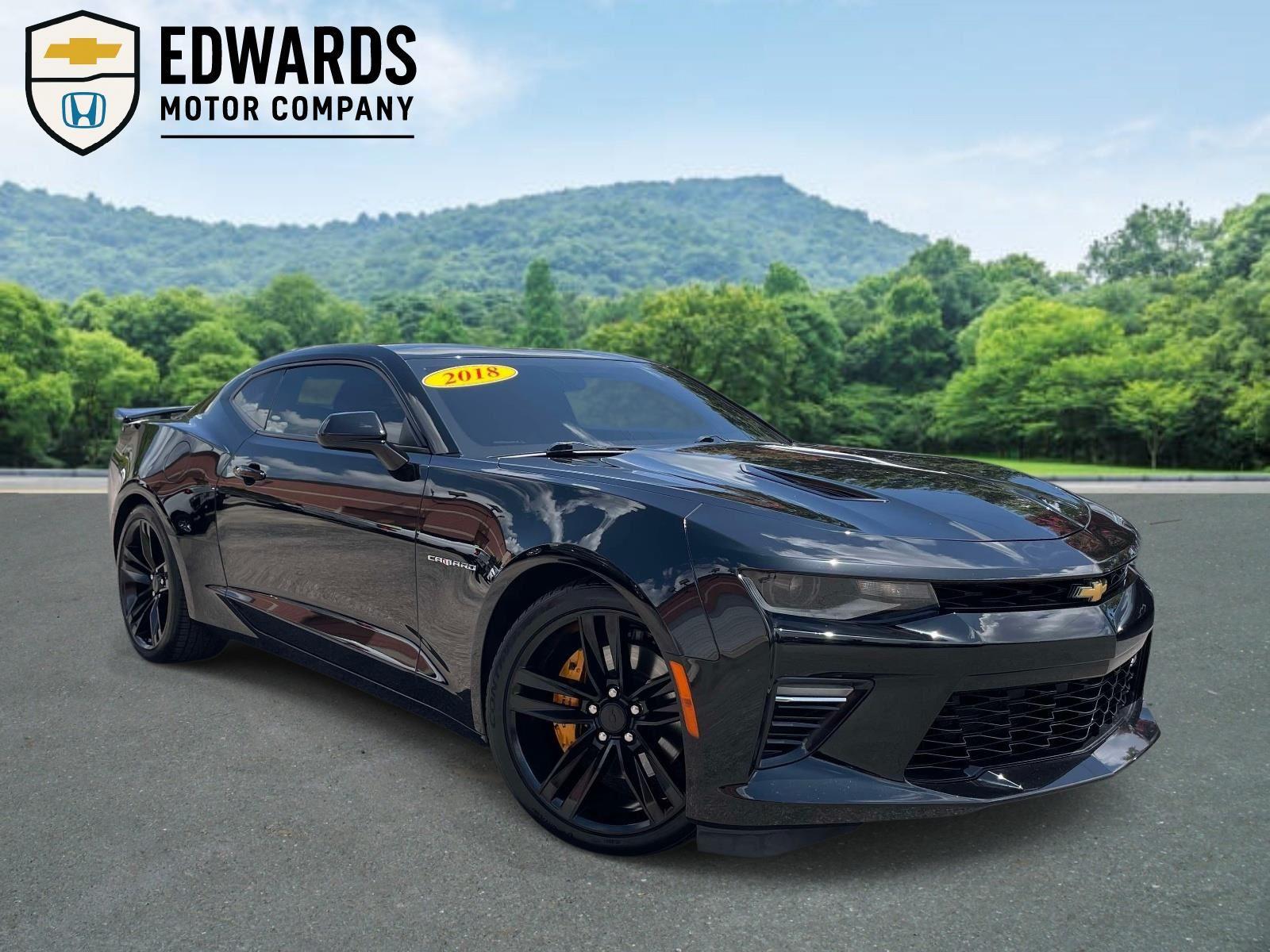 Black 2018 Chevrolet Camaro Coupe Rear-Wheel Drive 8-Speed Automatic