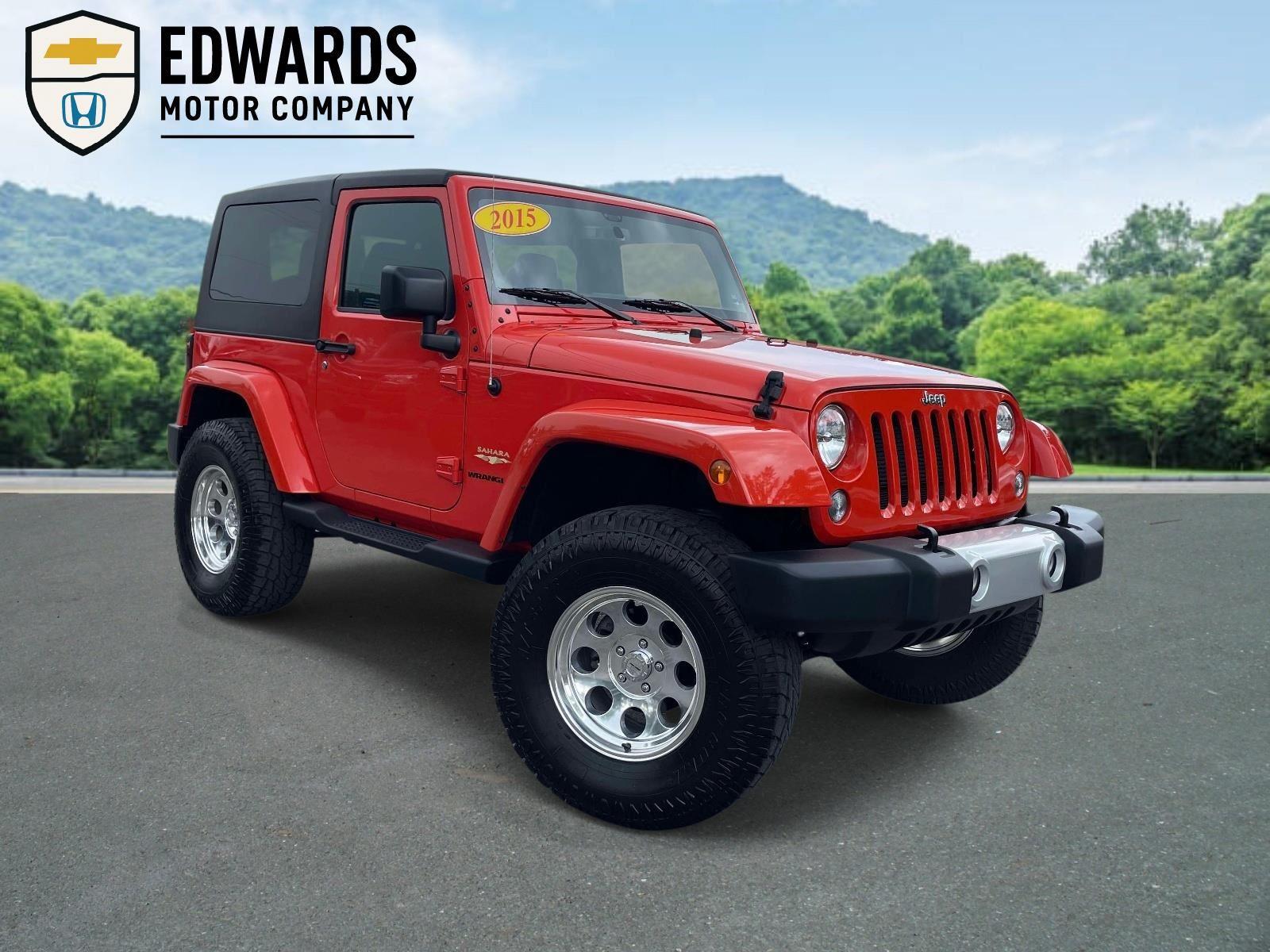 Sunset Orange Pearlcoat 2015 Jeep Wrangler SUV / Crossover Four-Wheel Drive 5-Speed Automatic