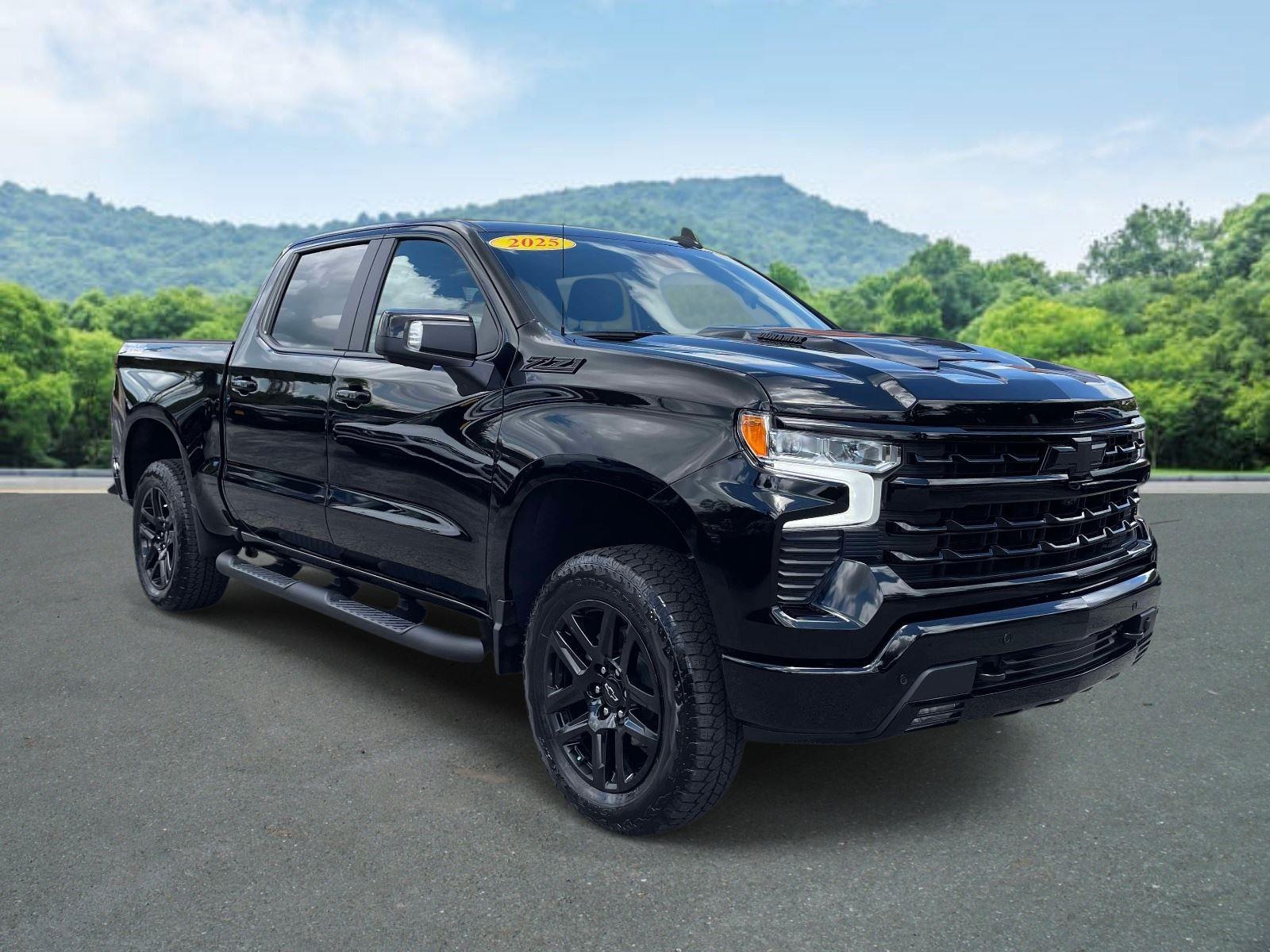 Black 2025 Chevrolet Silverado 1500 Pickup Truck Four-Wheel Drive Automatic