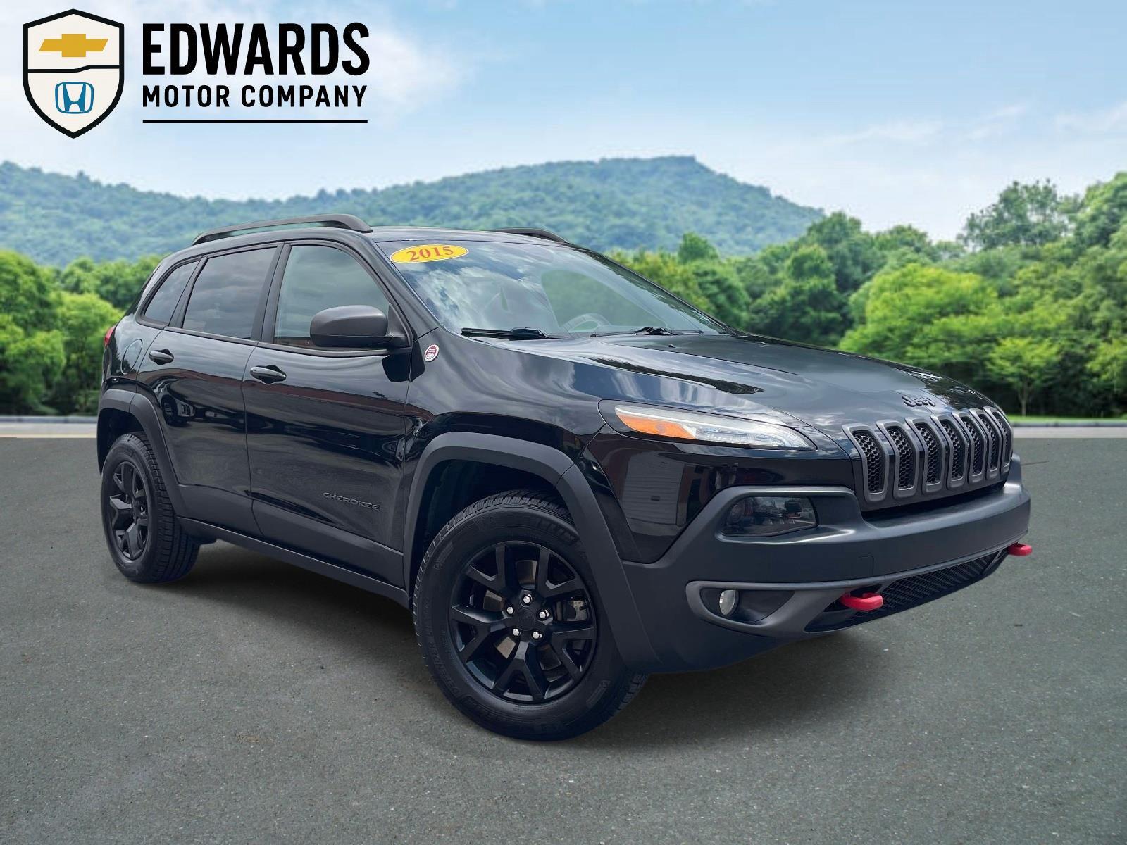 Black 2015 Jeep Cherokee SUV / Crossover Four-Wheel Drive Automatic