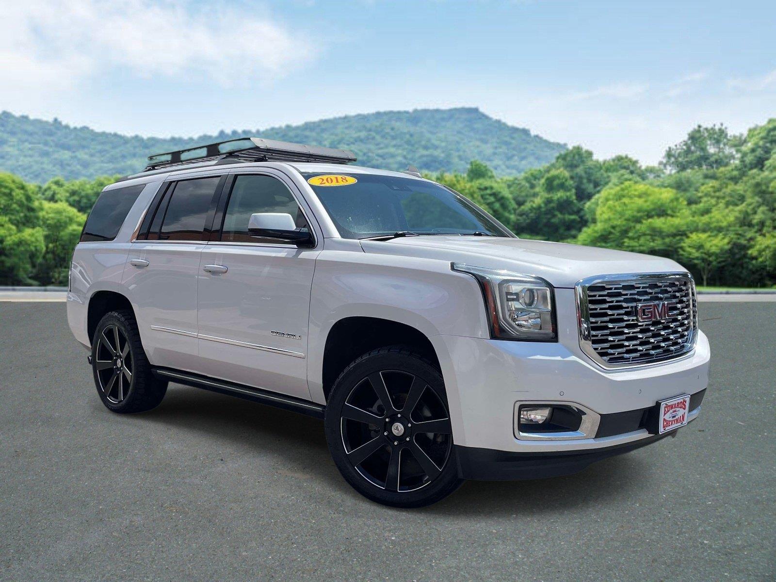 White Frost Tricoat 2018 GMC Yukon SUV / Crossover Four-Wheel Drive Automatic