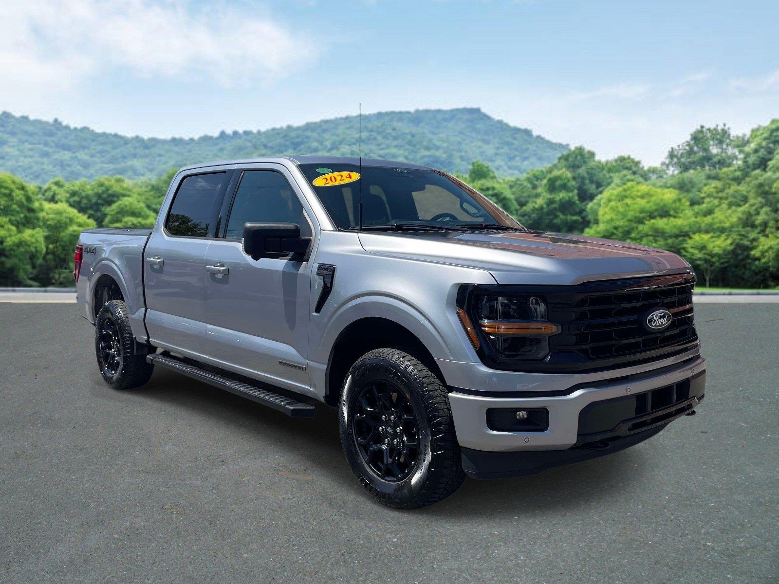 Iconic Silver Metallic 2024 Ford F-150 Pickup Truck Four-Wheel Drive Automatic