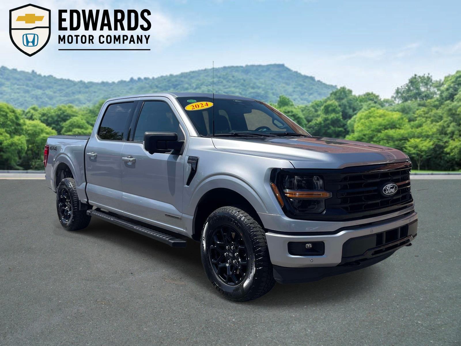 Iconic Silver Metallic 2024 Ford F-150 Pickup Truck Four-Wheel Drive Automatic