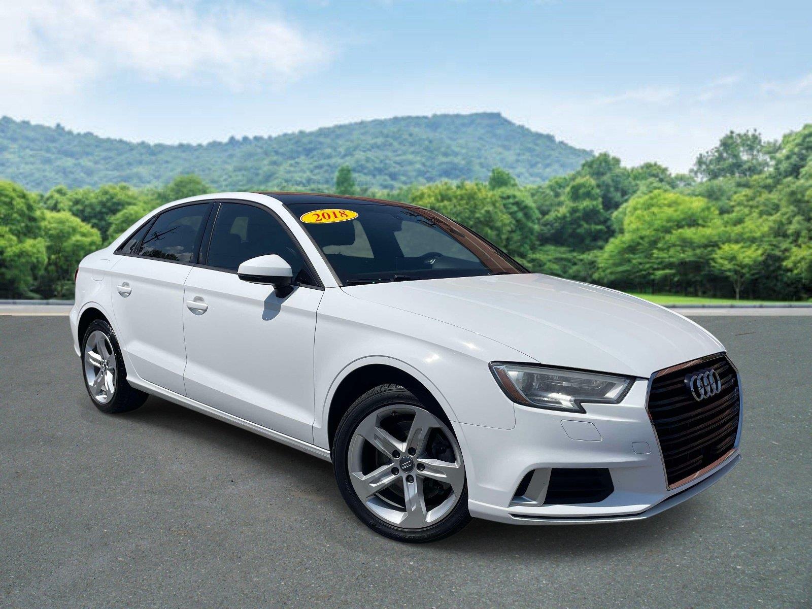 Glacier White Metallic 2018 Audi A3 Sedan Front-Wheel Drive Automatic