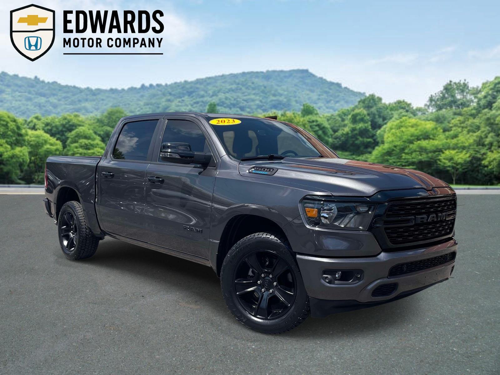 Gray (Granite Crystal Metallic Clearcoat) 2023 RAM 1500 Pickup Truck Four-Wheel Drive 8-Speed Automatic