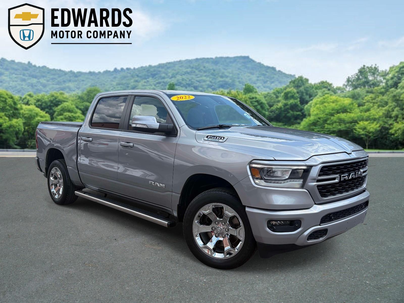 Billet Silver Metallic Clearcoat 2022 RAM 1500 Pickup Truck Four-Wheel Drive 8-Speed Automatic