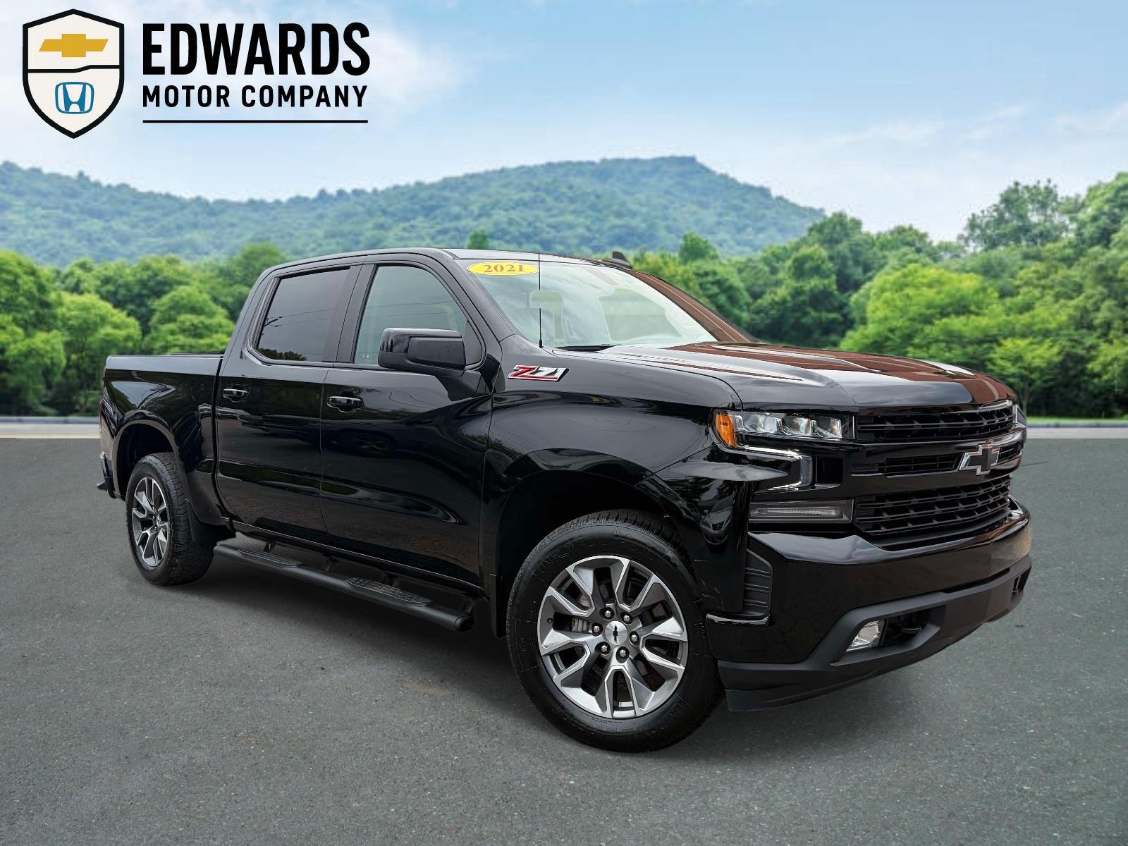 Black 2021 Chevrolet Silverado 1500 Pickup Truck Four-Wheel Drive 8-Speed Automatic