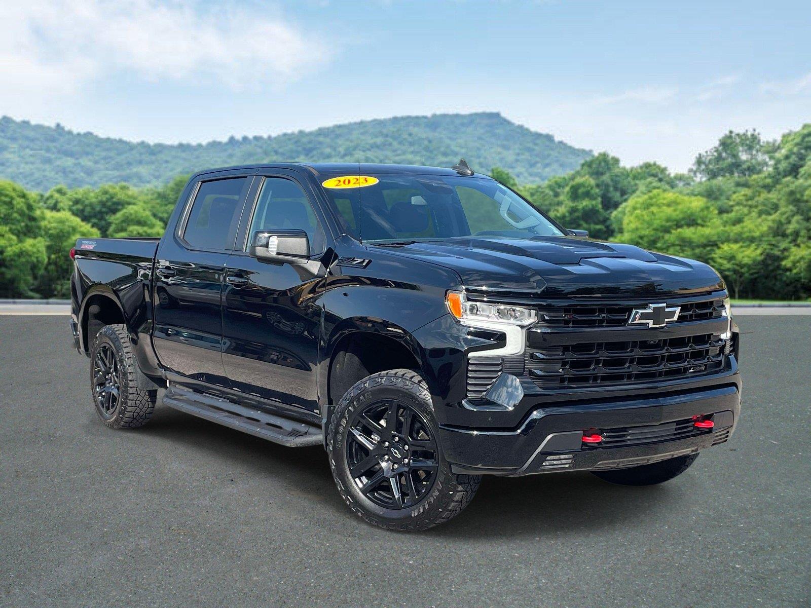 Black 2023 Chevrolet Silverado 1500 Pickup Truck Four-Wheel Drive Automatic