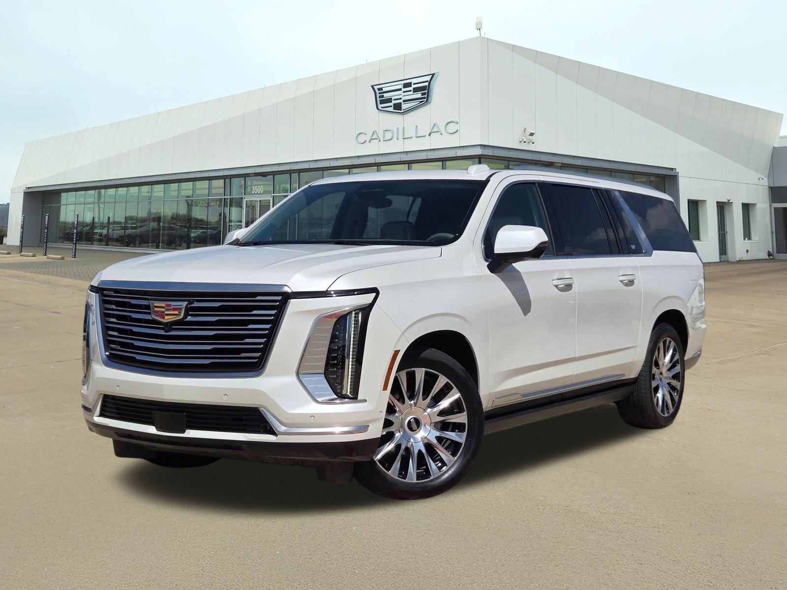 Crystal White Tricoat 2025 Cadillac Escalade ESV SUV / Crossover Four-Wheel Drive Automatic