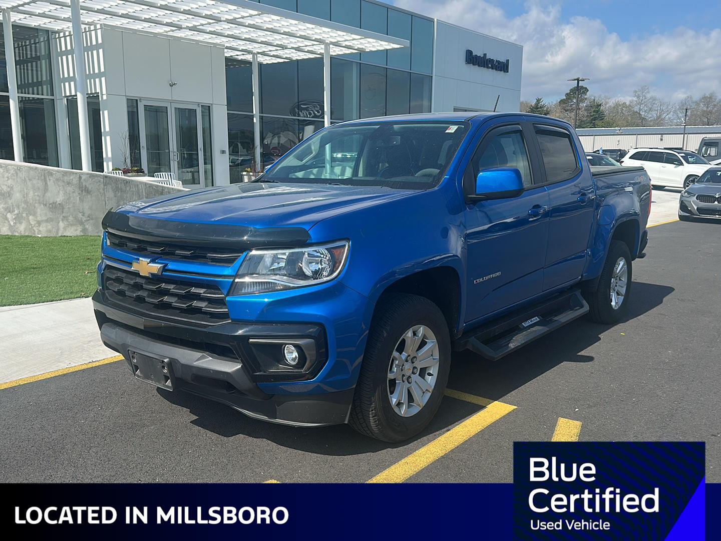 Bright Blue Metallic 2022 Chevrolet Colorado LT Crew Cab 4WD Pickup Truck Four-Wheel Drive 8-Speed Automatic