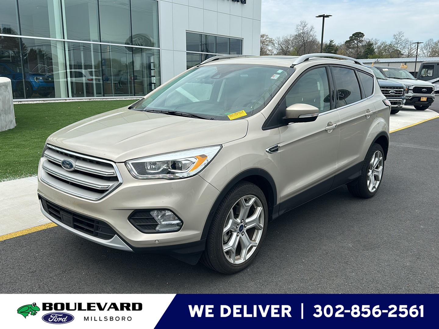White Gold 2018 Ford Escape Titanium AWD SUV / Crossover All-Wheel Drive 6-Speed Automatic
