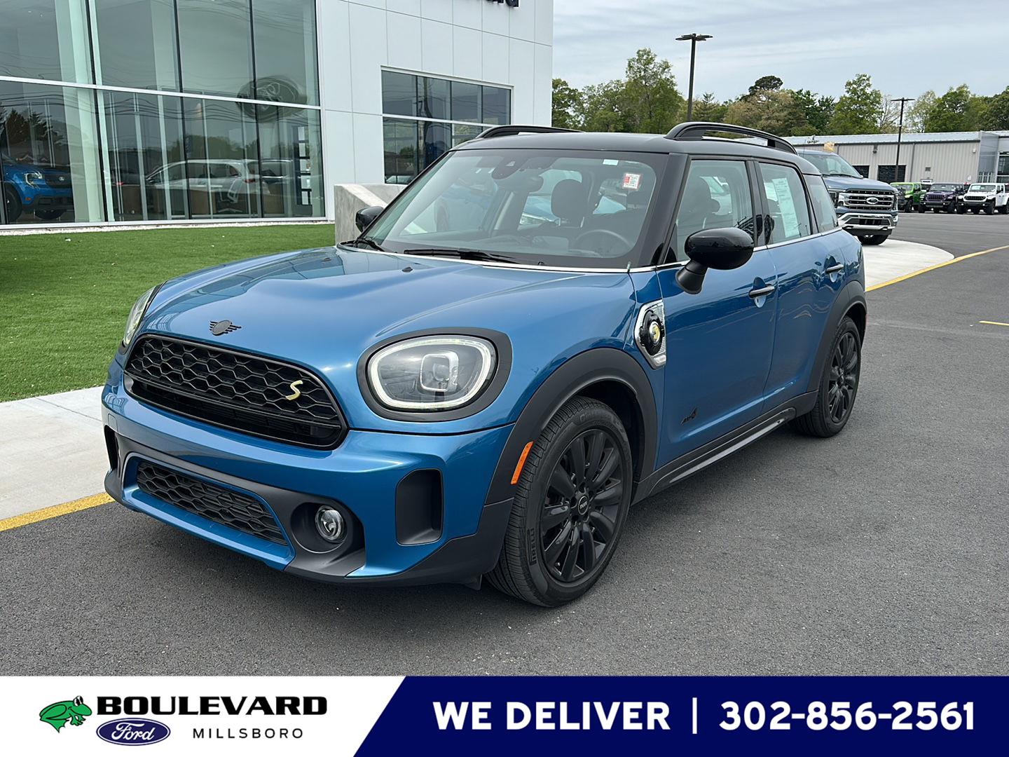 Island Blue Metallic 2023 MINI Countryman Hybrid Plug-in Cooper SE ALL4 AWD SUV / Crossover All-Wheel Drive Automatic