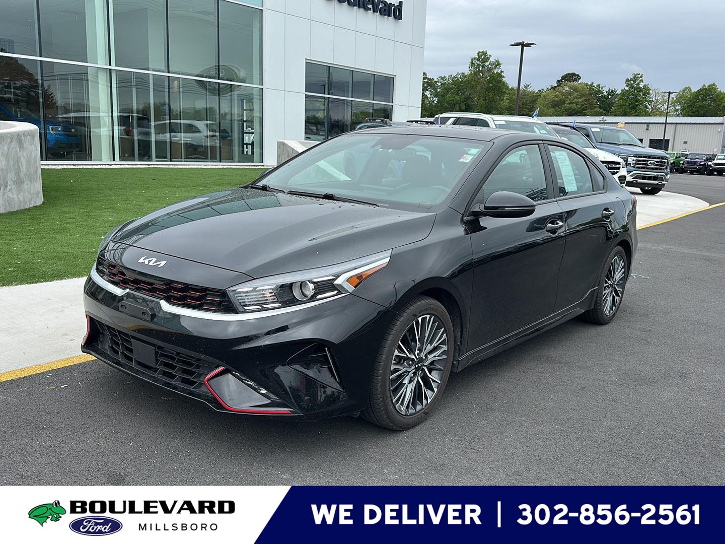Aurora Black Pearl 2023 Kia Forte GT-Line FWD Sedan Front-Wheel Drive Continuously Variable Transmission