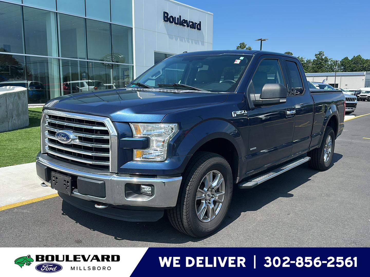 Blue Jeans Metallic 2015 Ford F-150 XLT SuperCab 4WD Pickup Truck Four-Wheel Drive 6-Speed Automatic