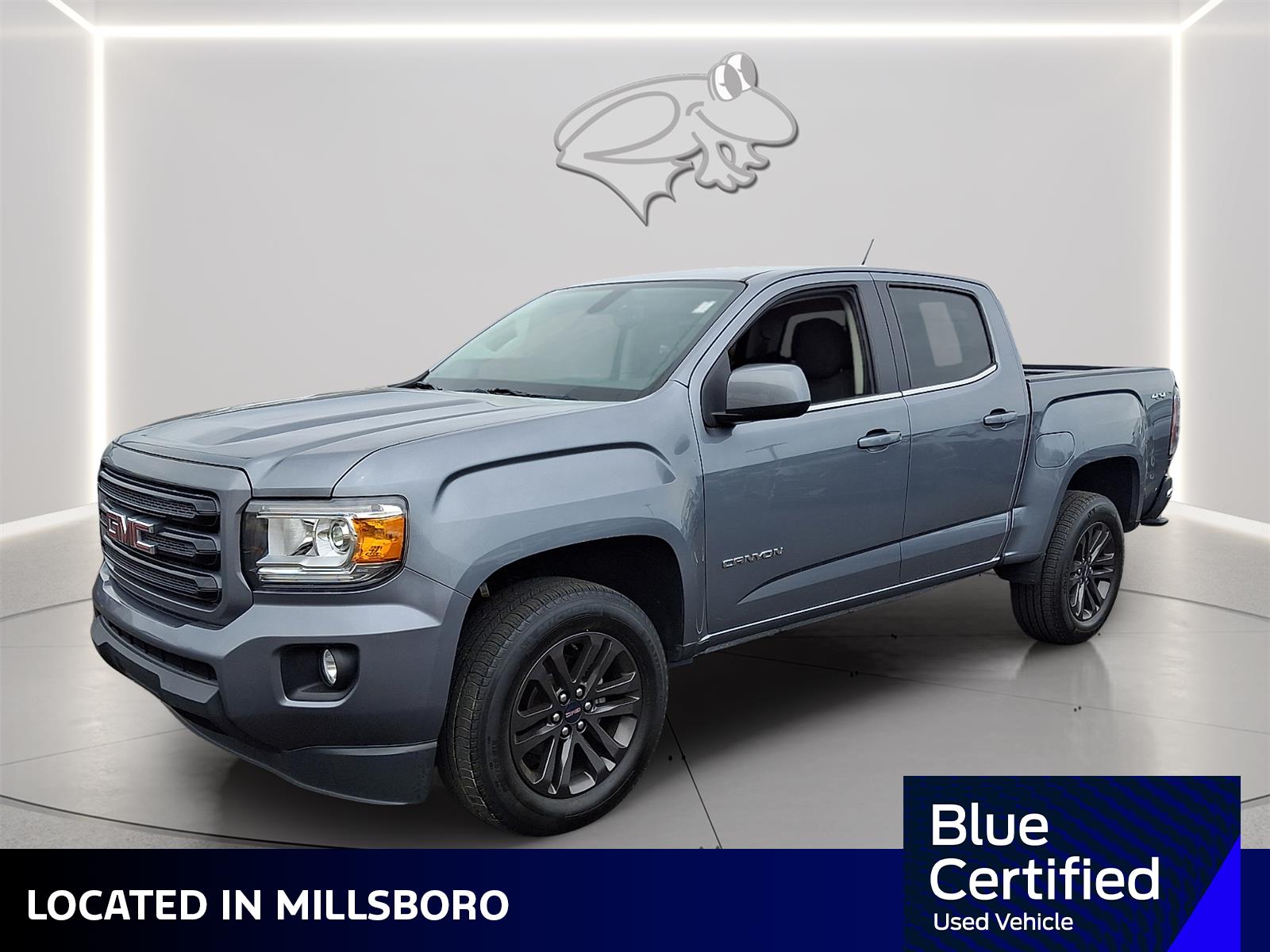 Gray (Satin Steel Metallic) 2020 GMC Canyon SLE Crew Cab 4WD Pickup Truck Four-Wheel Drive 8-Speed Automatic