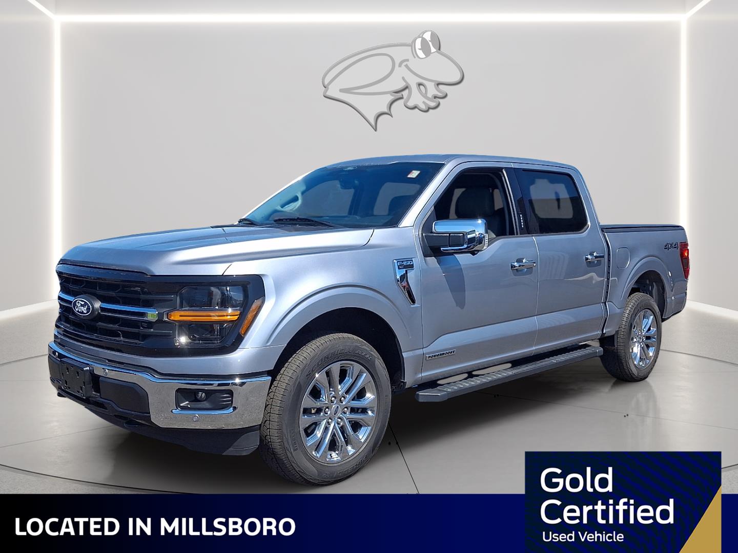 Iconic Silver Metallic 2024 Ford F-150 XLT SuperCrew 4WD Pickup Truck Four-Wheel Drive Automatic