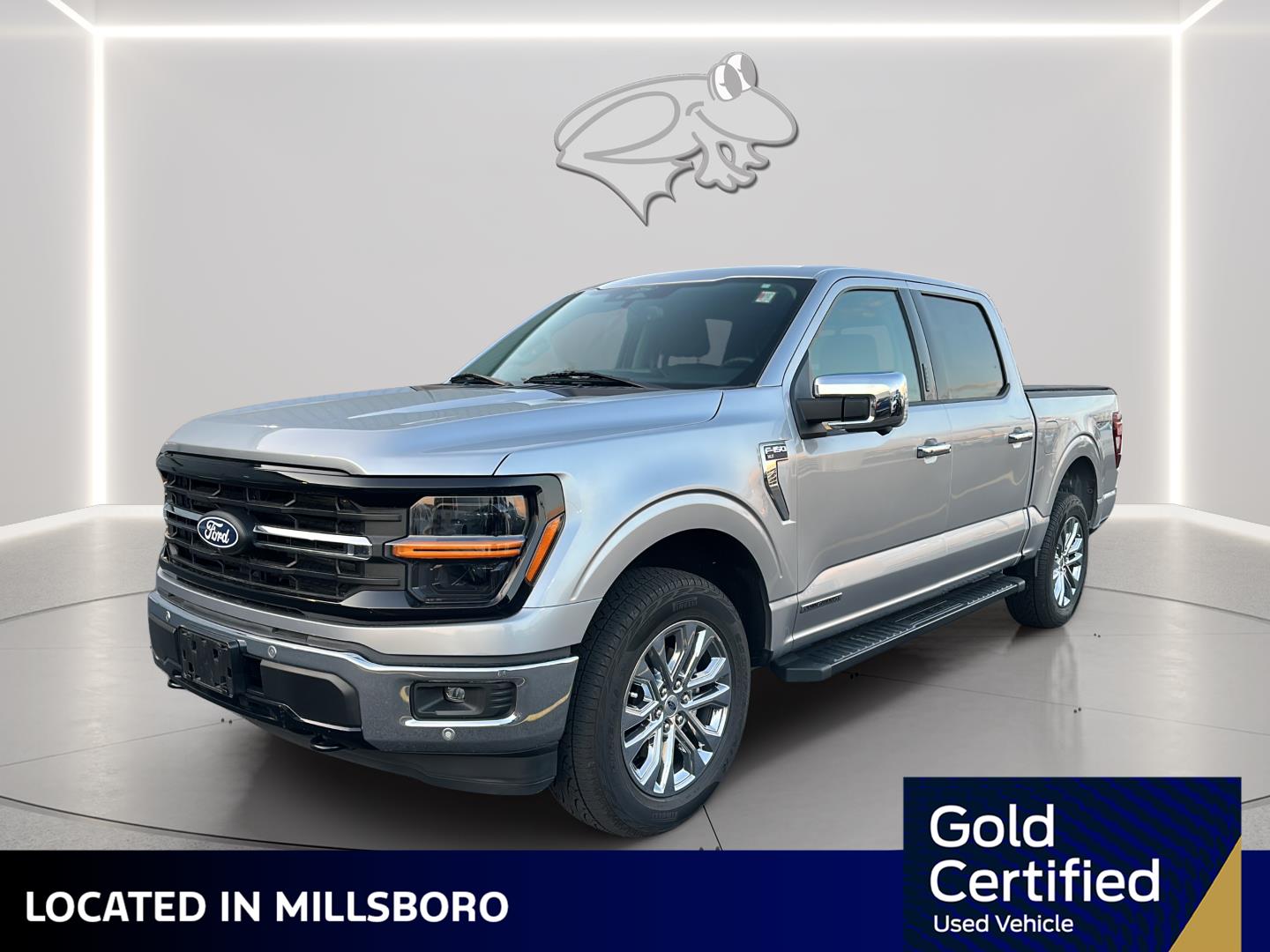 Iconic Silver Metallic 2024 Ford F-150 XLT SuperCrew 4WD Pickup Truck Four-Wheel Drive Automatic