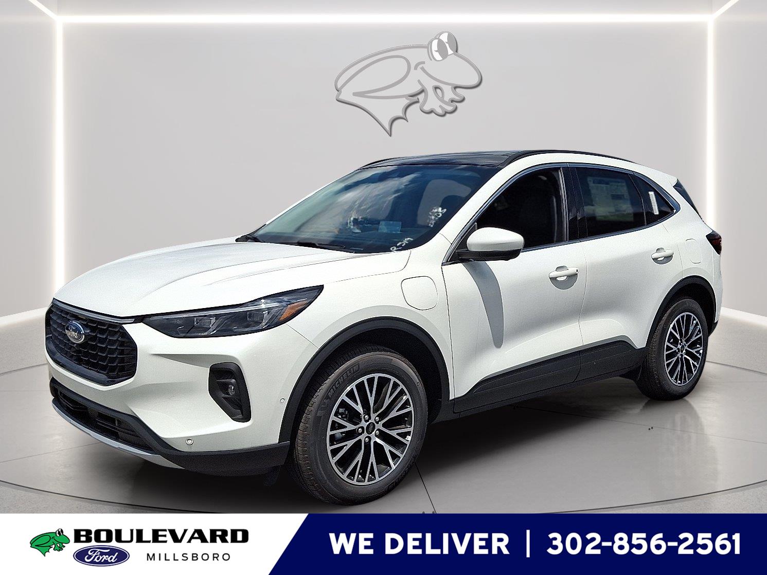 Star White Metallic Tri-Coat 2024 Ford Escape Hybrid Plug-in SUV / Crossover Front-Wheel Drive Continuously Variable Transmission