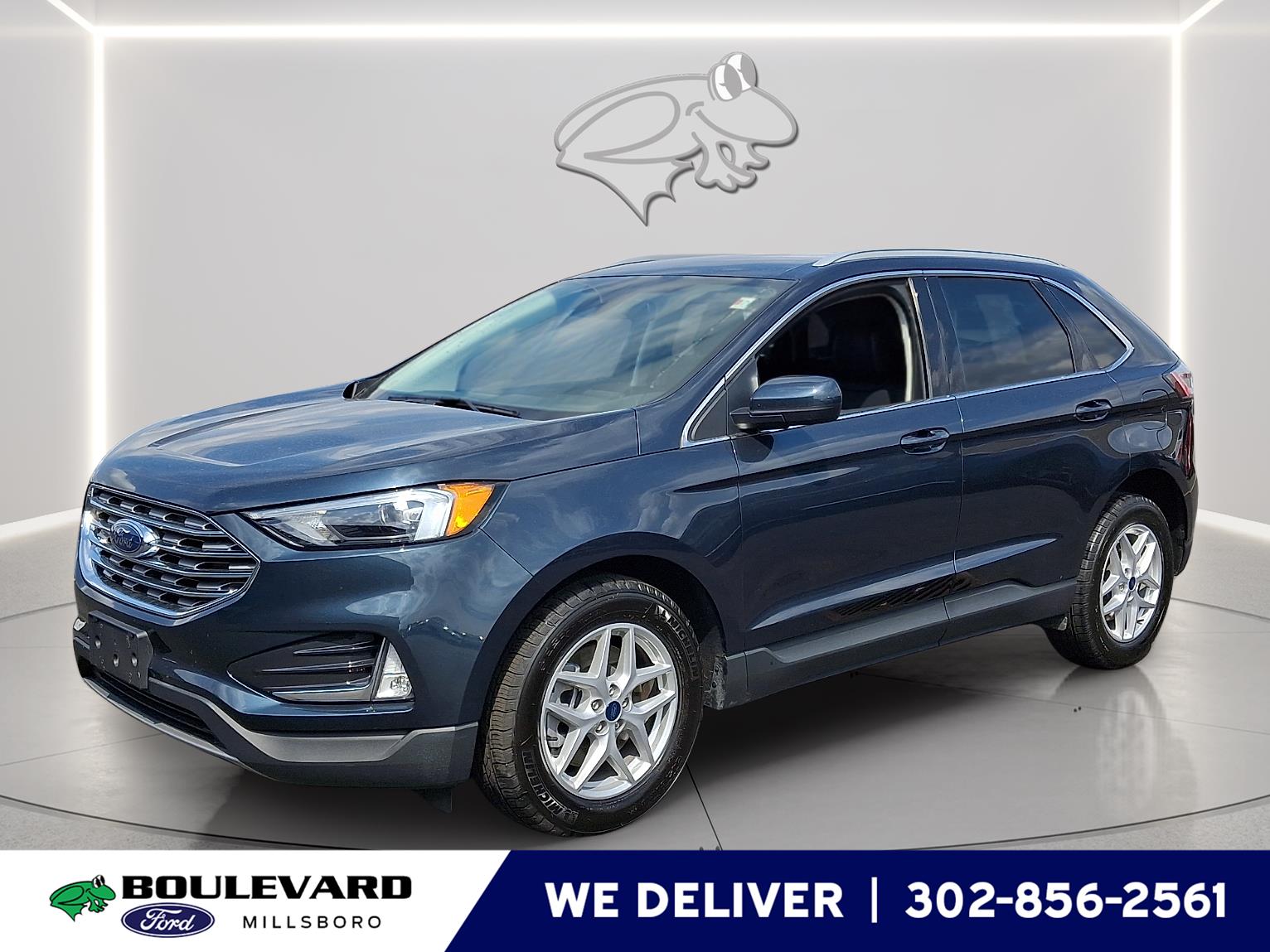Stone Blue 2022 Ford Edge SEL AWD SUV / Crossover All-Wheel Drive 8-Speed Automatic