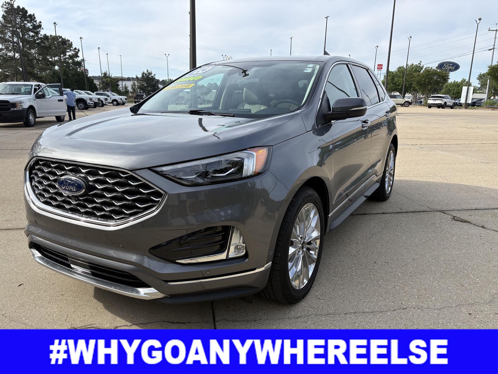 Carbonized Gray Metallic 2024 Ford Edge Titanium AWD SUV / Crossover All-Wheel Drive 8-Speed Automatic