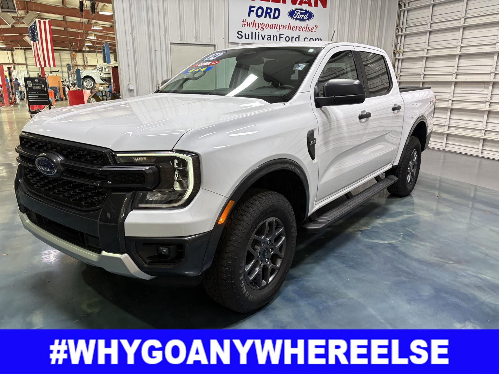 Oxford White 2024 Ford Ranger XLT SuperCrew 4WD Pickup Truck Four-Wheel Drive Automatic