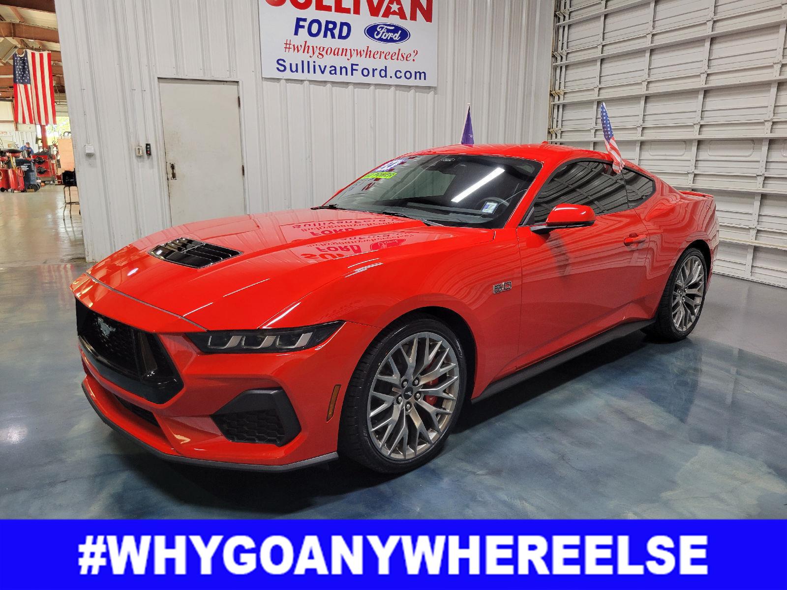Race Red 2024 Ford Mustang Coupe Rear-Wheel Drive 6-Speed Manual