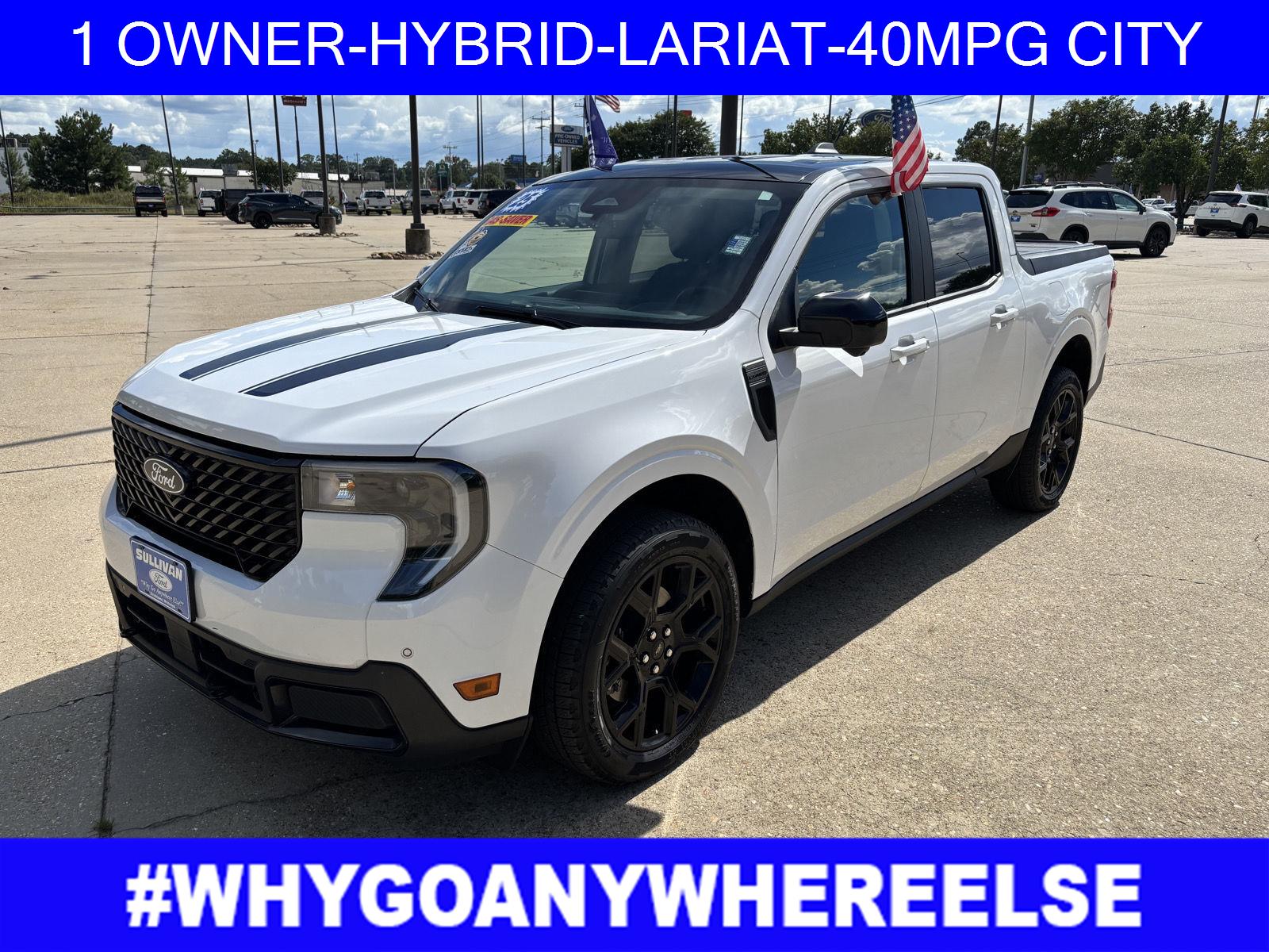 Oxford White 2025 Ford Maverick Pickup Truck All-Wheel Drive Continuously Variable Transmission