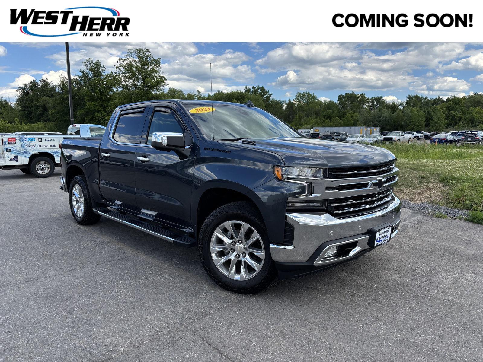 Shadow Gray Metallic 2021 Chevrolet Silverado 1500 Pickup Truck Four-Wheel Drive Automatic