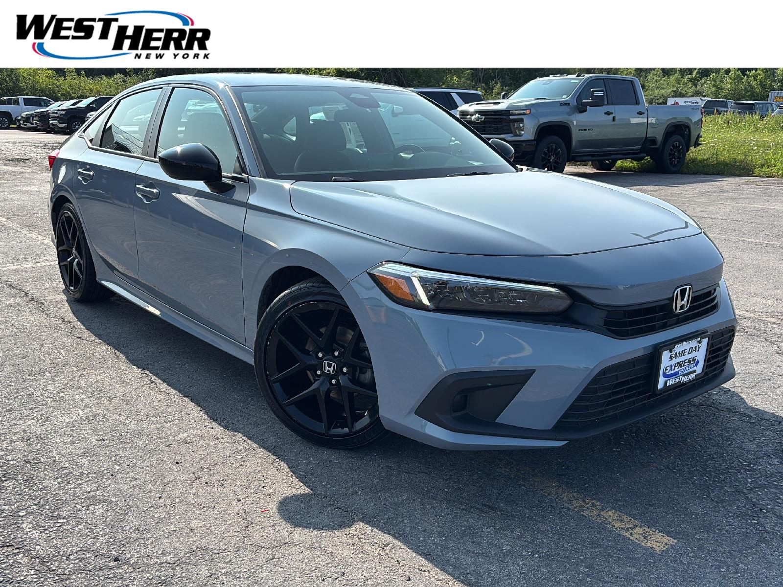 Sonic Gray Pearl 2024 Honda Civic Sedan Front-Wheel Drive Continuously Variable Transmission