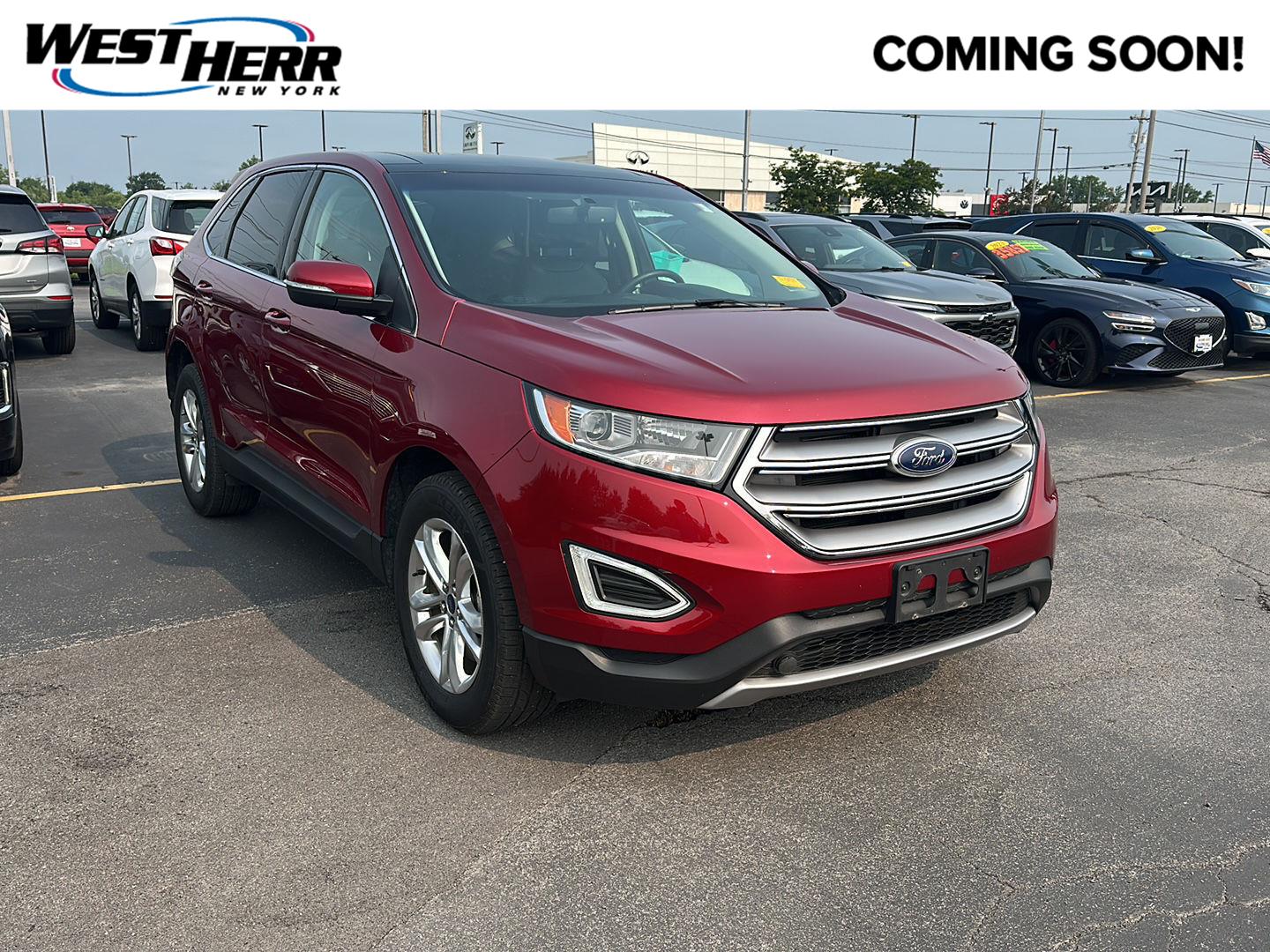 Ruby Red Metallic Tinted Clearcoat 2018 Ford Edge SUV / Crossover All-Wheel Drive 6-Speed Automatic