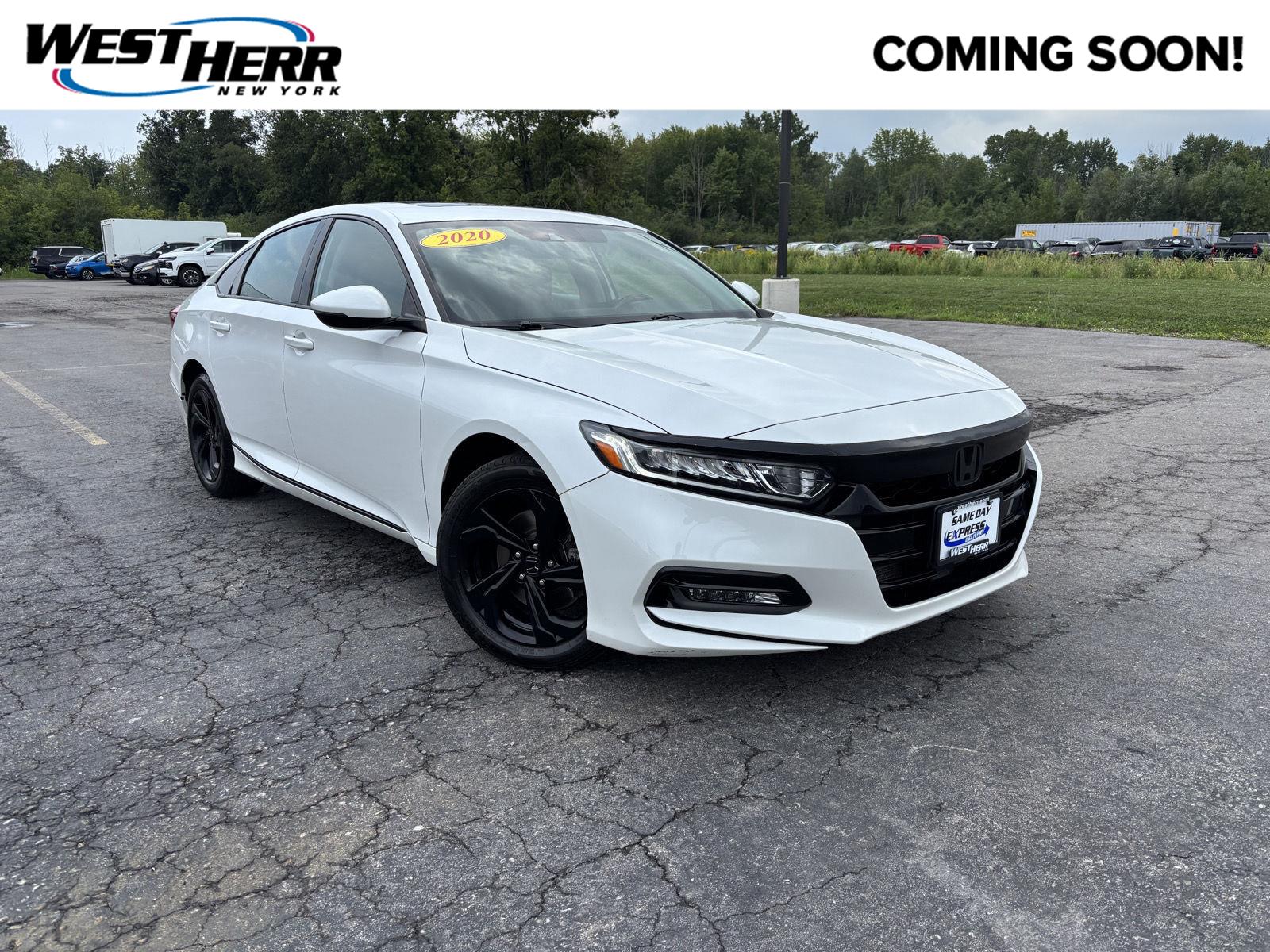 Platinum White Pearl 2020 Honda Accord Sedan Front-Wheel Drive Automatic