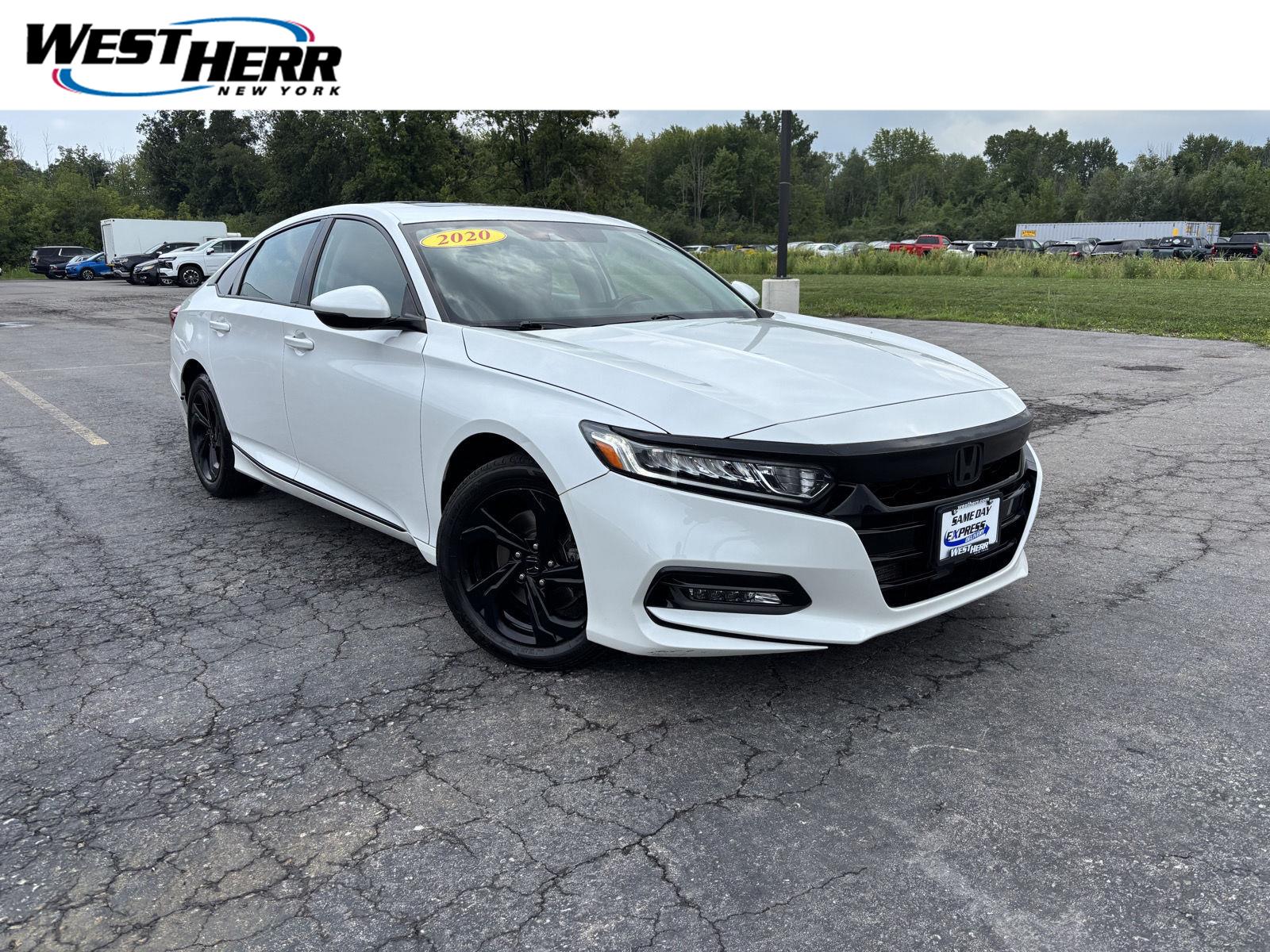 Platinum White Pearl 2020 Honda Accord Sedan Front-Wheel Drive Automatic