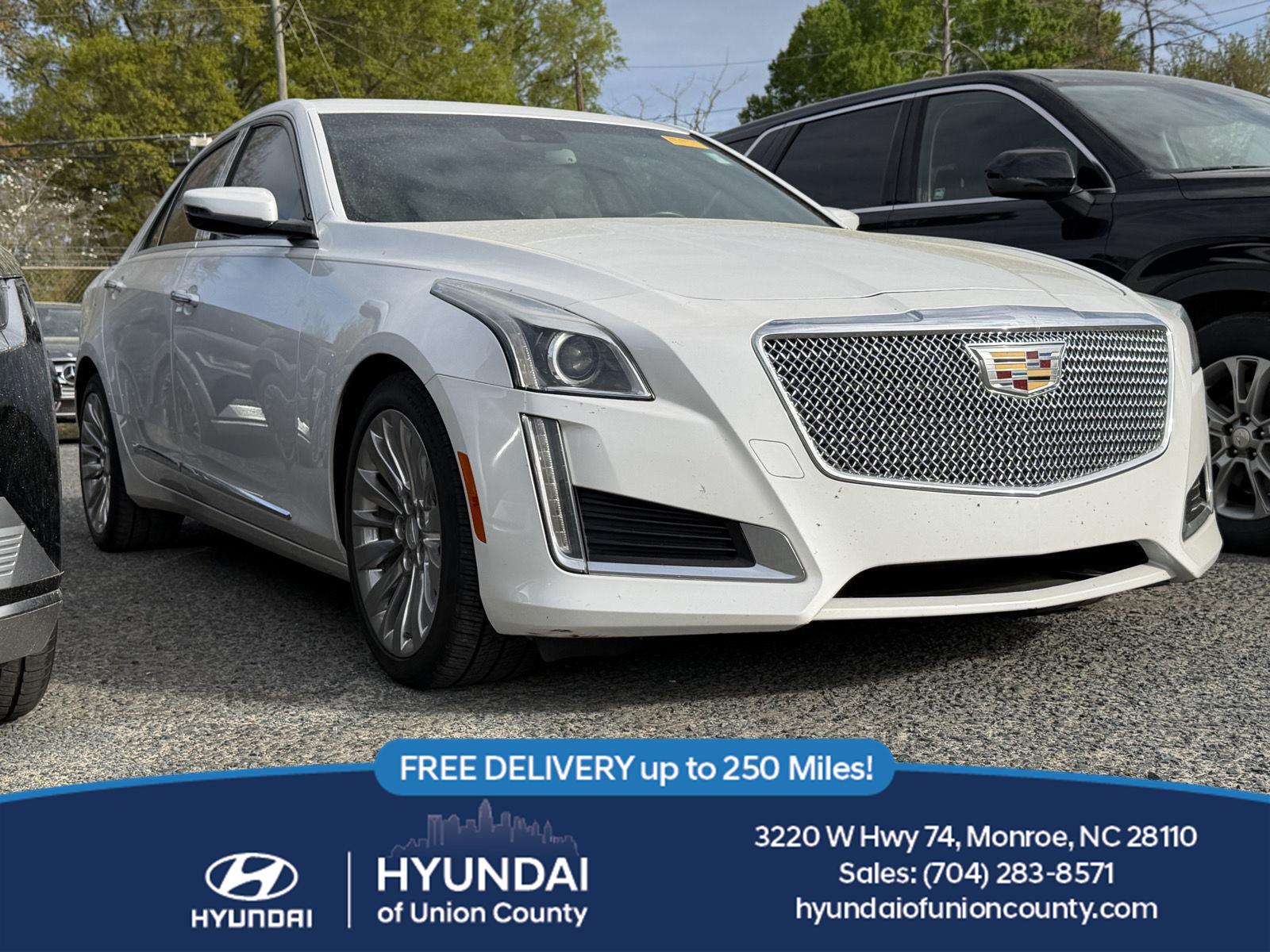 Crystal White Tricoat 2018 Cadillac CTS 2.0T Luxury RWD Sedan Rear-Wheel Drive 8-Speed Automatic
