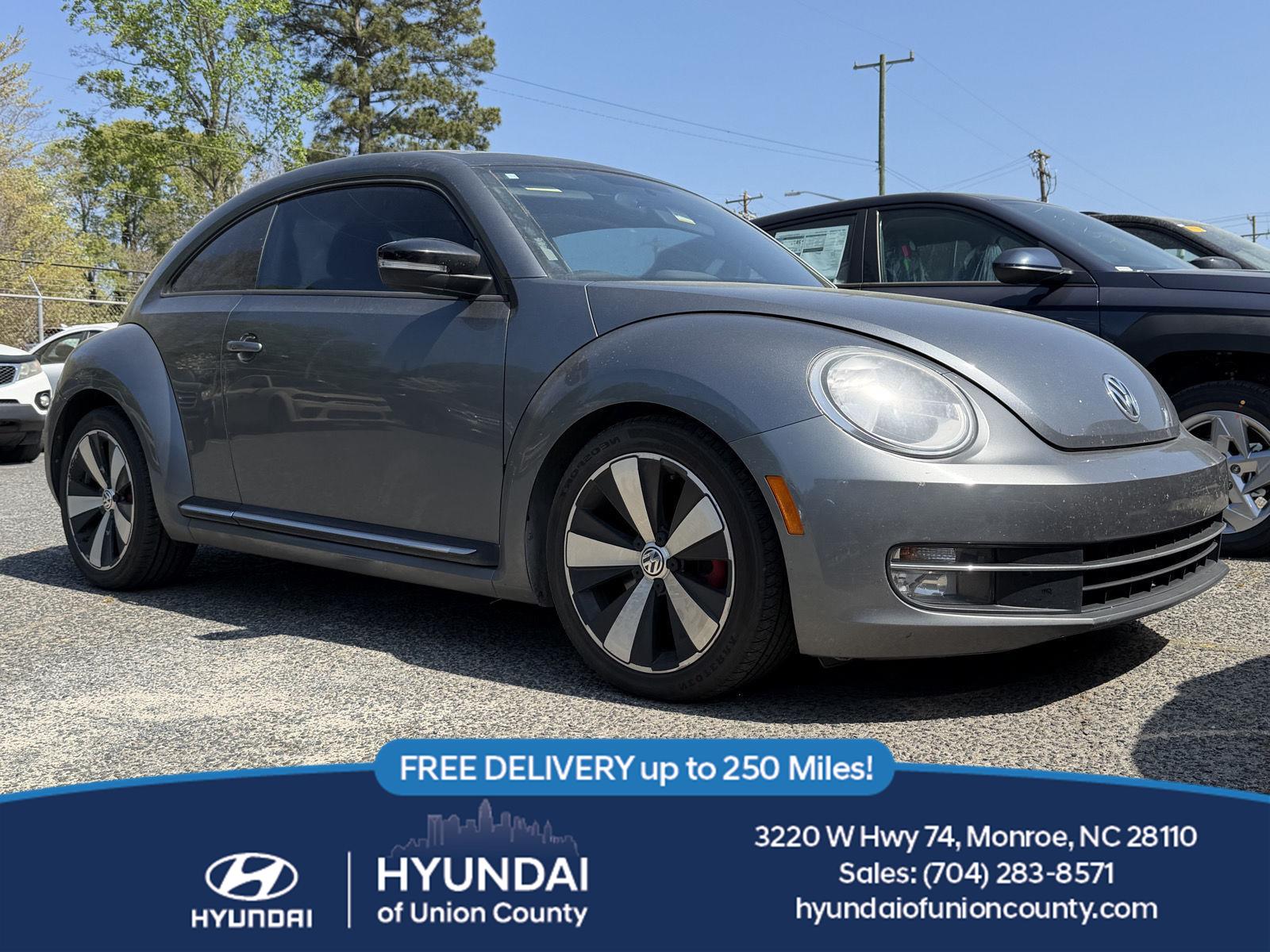 Platinum Gray Metallic 2012 Volkswagen Beetle Turbo with Sunroof and Sound Hatchback Front-Wheel Drive Automatic