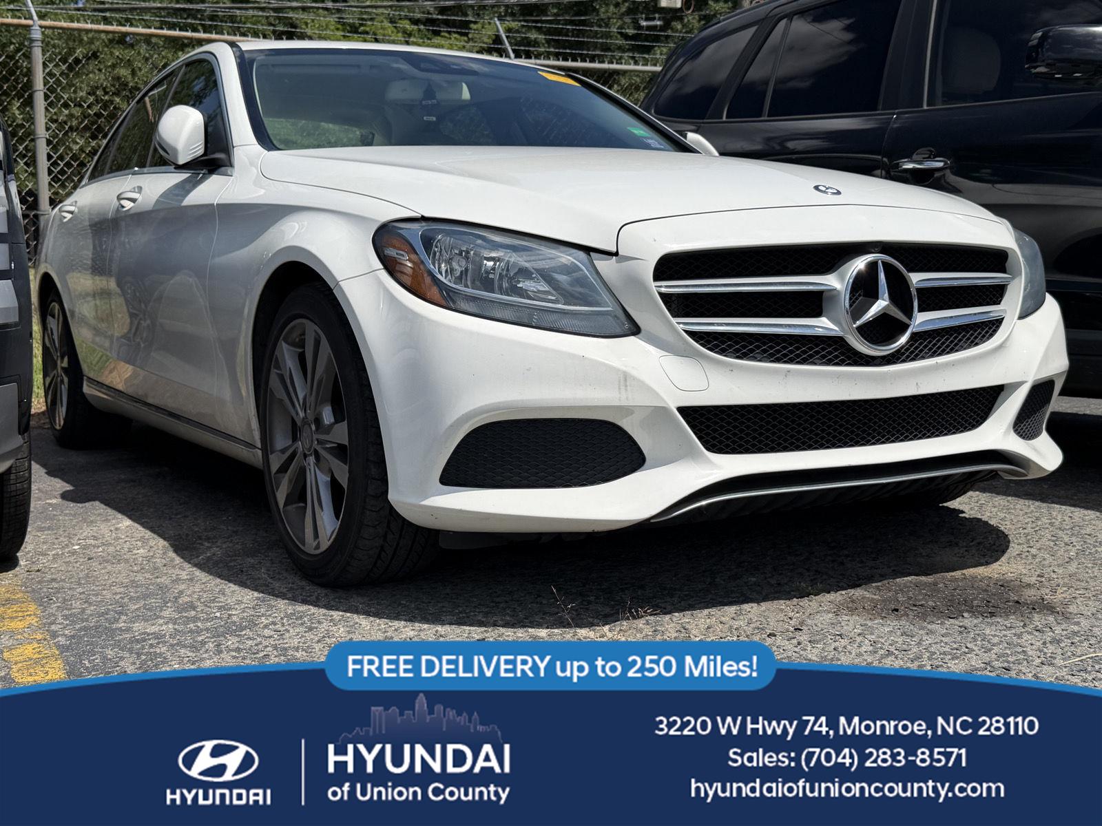 Diamond White Metallic 2016 Mercedes-Benz C-Class Sedan Rear-Wheel Drive Automatic