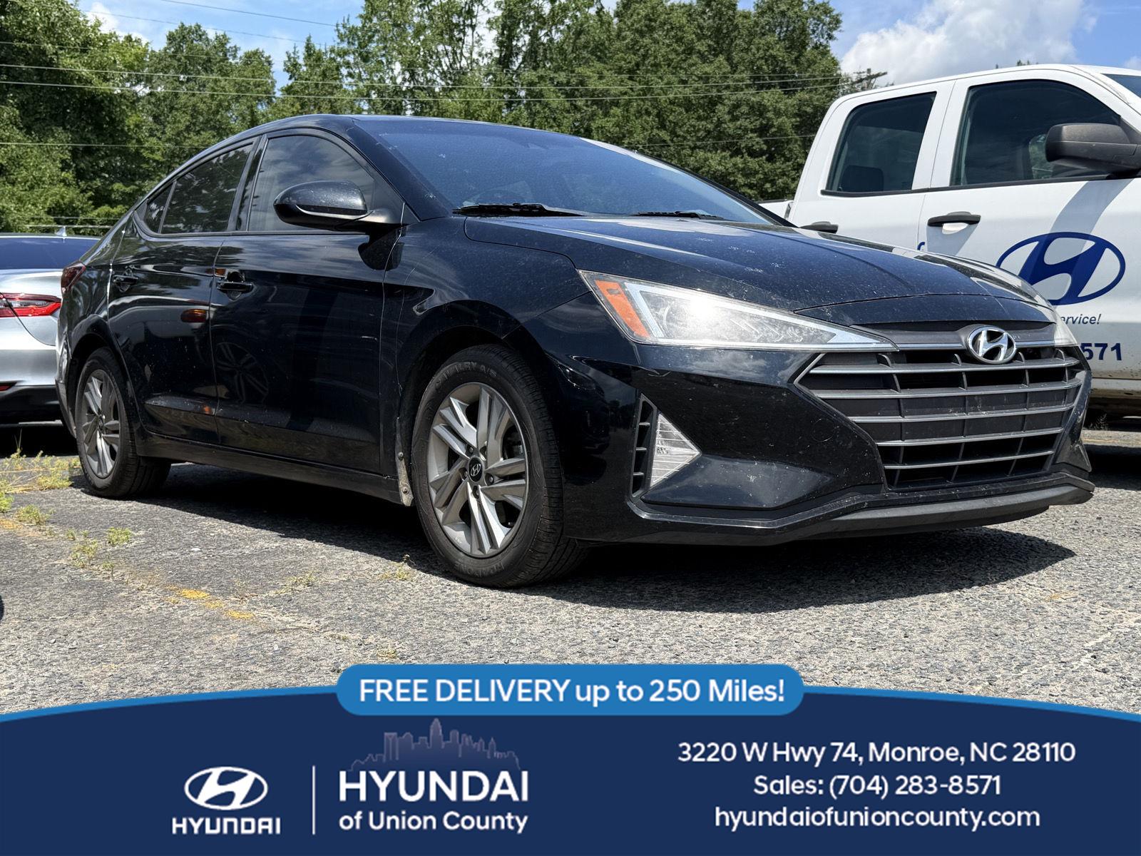 Phantom Black 2020 Hyundai Elantra Sedan Front-Wheel Drive Continuously Variable Transmission