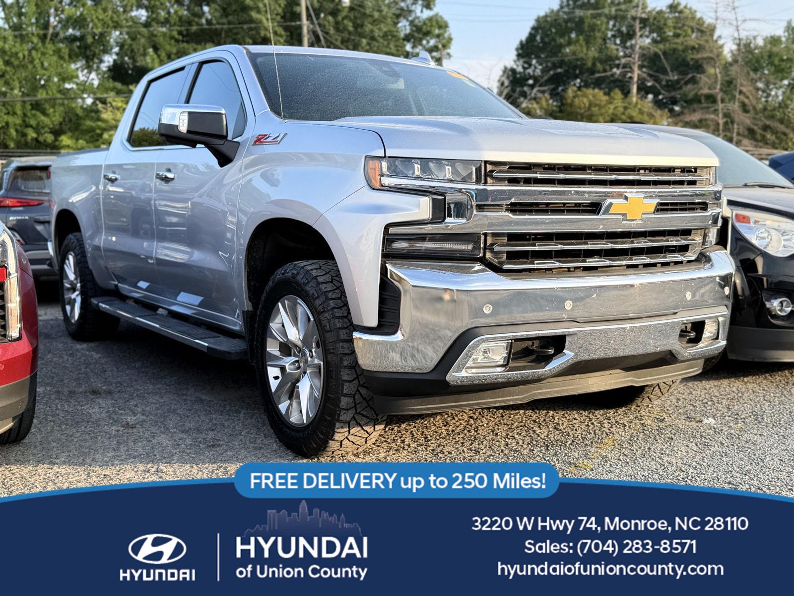 Silver Ice Metallic 2022 Chevrolet Silverado 1500 Pickup Truck Four-Wheel Drive 8-Speed Automatic